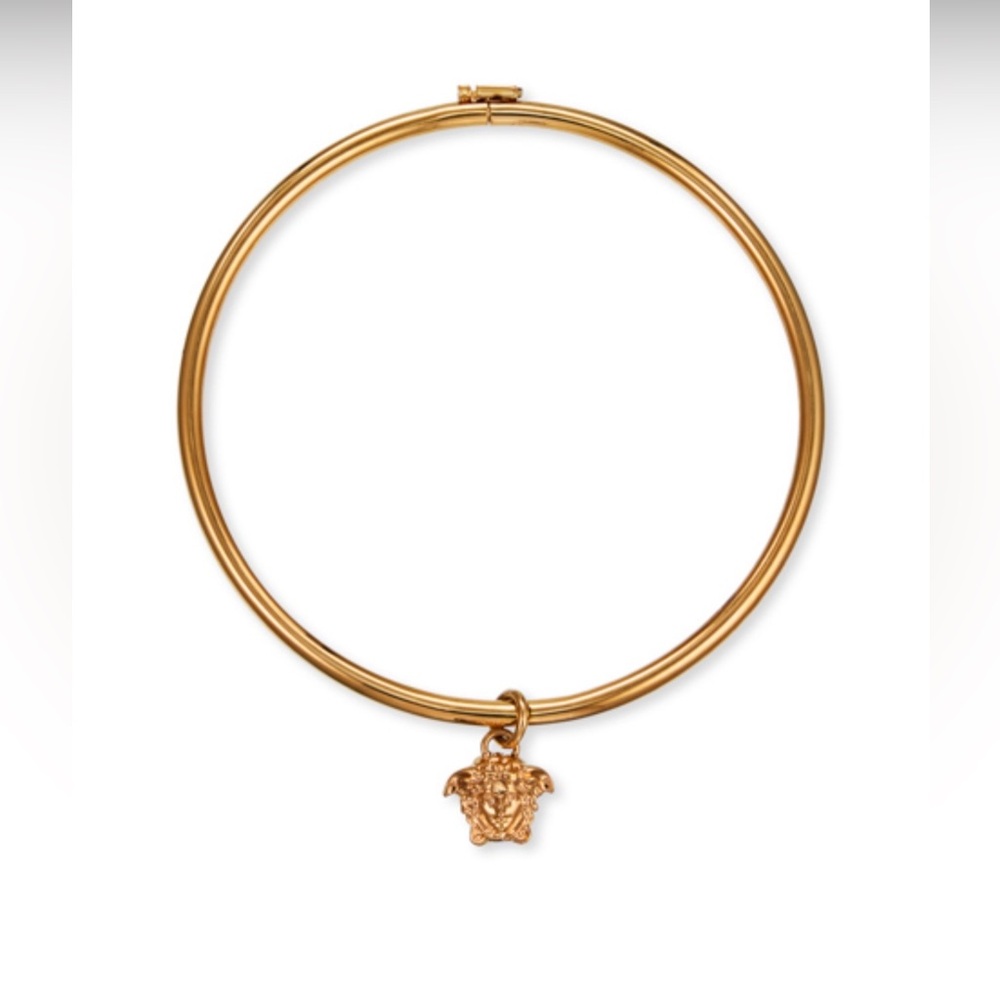 Versace Gold Medusa Charm Collar Necklace